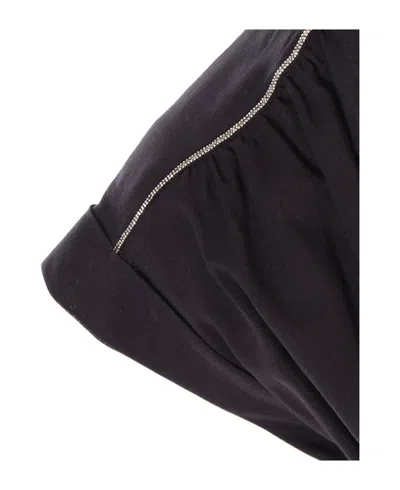 Peserico Tie-up Mini Dress In Black