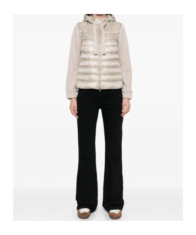Herno Panelled Hooded Jacket In Pink