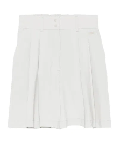 Herno Elasticated Waistband Tailored Shorts In White
