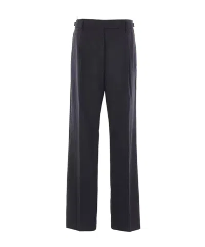 Prada Pleat-detailed Trousers In Blue