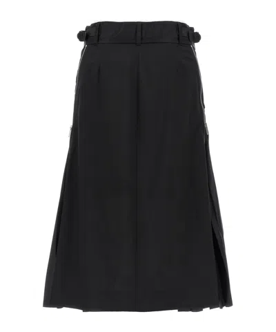 Sacai Suiting Mix Skirt In Black