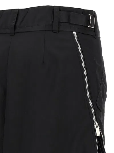 Sacai Suiting Mix Skirt In Black