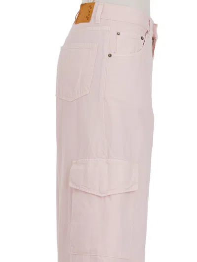 Haikure Belt Loop Casual Pants In Pink