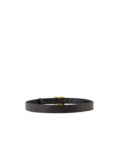 Valentino Vlogo Signature Leather Belt In Black