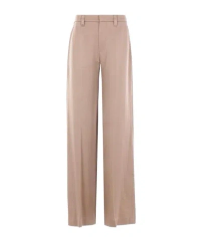 Brunello Cucinelli Belt Loop Casual Pants In Neutral