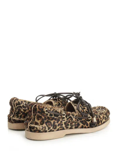 Golden Goose Deluxe Brand Leopard Printed Boat Moccasins