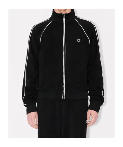 Kenzo Zippered Track Sweatshirt In Black