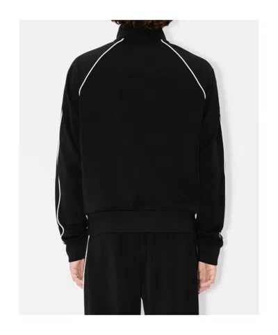 Kenzo Zippered Track Sweatshirt In Black