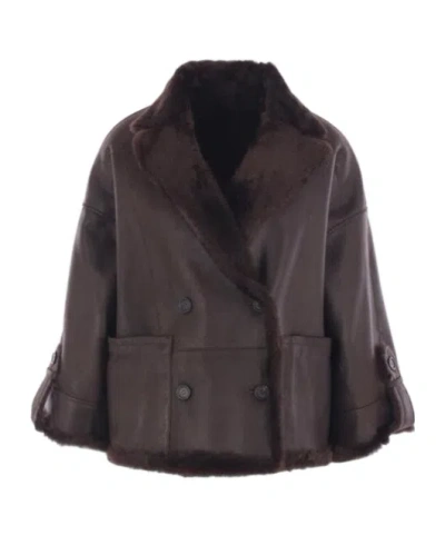 Brunello Cucinelli Long Sleeve Double Faced Fur