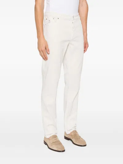 Brunello Cucinelli Cotton Trousers With Belt Loops And Five-pocket Styling