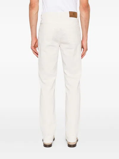 Brunello Cucinelli Cotton Trousers With Belt Loops And Five-pocket Styling