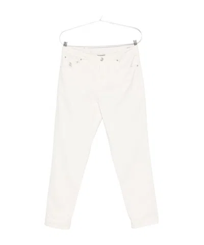 Brunello Cucinelli Cotton Trousers With Belt Loops And Rolled Cuffs