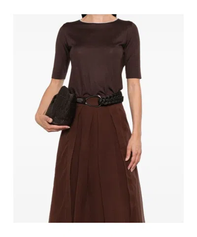 Brunello Cucinelli Cashmere And Silk Sweater In Brown
