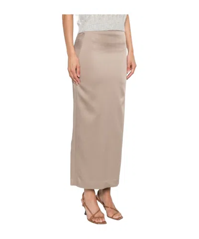 Brunello Cucinelli Straight Skirt In Neutral