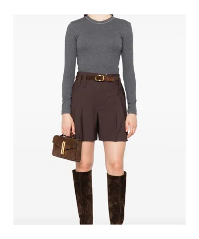 Brunello Cucinelli Cotton Crewneck Sweater Featuring Keyhole Detail