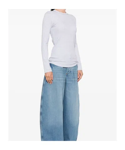 Brunello Cucinelli Crewneck Cotton Sweater With Back Keyhole Detail