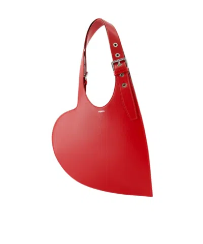 Coperni Red Belt Heart Tote In Red