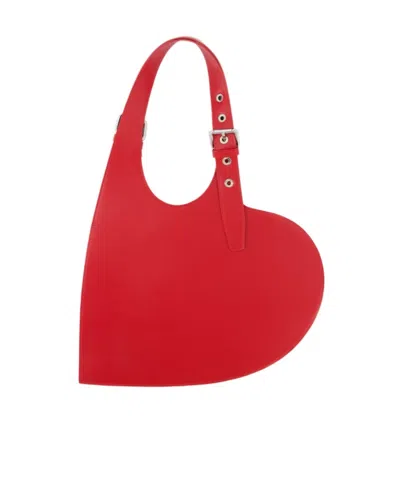 Coperni Red Belt Heart Tote In Red
