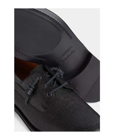 Dsquared2 Neoclassic Boat Shoes In Black