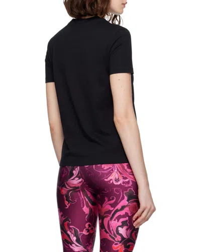 Versace Jeans Round Neck Short Sleeve T-shirt In Black