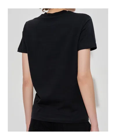 Versace Jeans Round Neck Short Sleeve T-shirt In Black