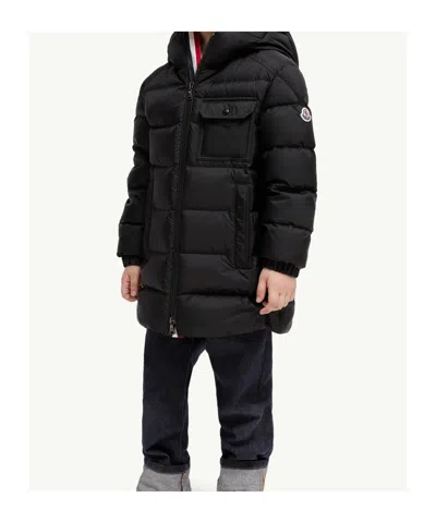 Moncler Alani Hooded Down Jacket In Black
