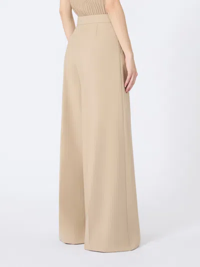 Max Mara Wide-fit Cotton Trousers In Neutral