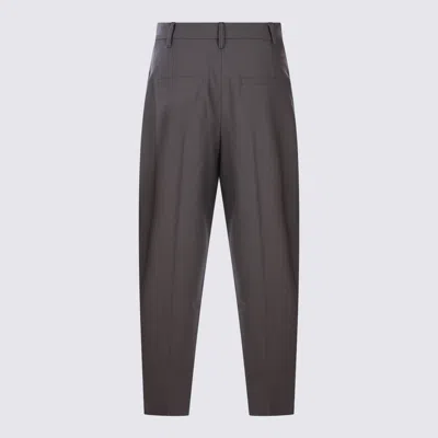 Brunello Cucinelli Casual Trousers With Belt Loops And Back Pockets In Brown