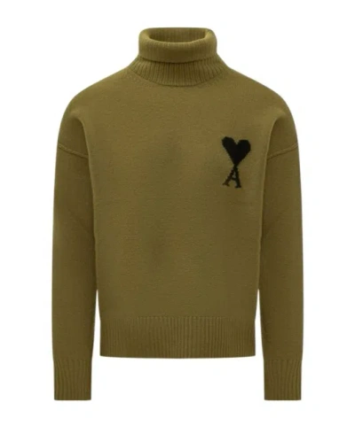 Ami Alexandre Mattiussi Ami Paris Adc Uks839 Felted In Green