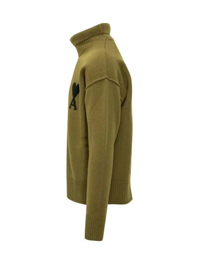 Ami Alexandre Mattiussi Ami Paris Adc Uks839 Felted In Green
