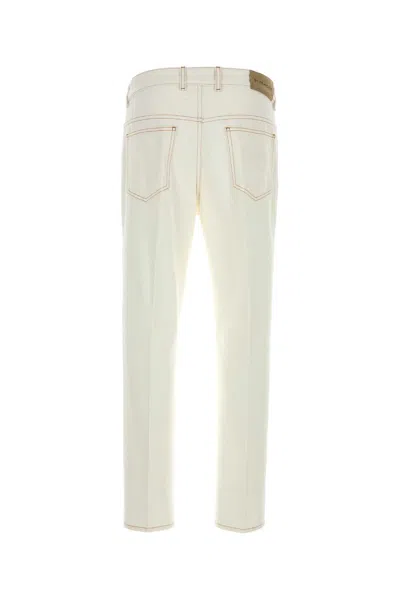 Givenchy White Denim Wide-leg Jeans In White