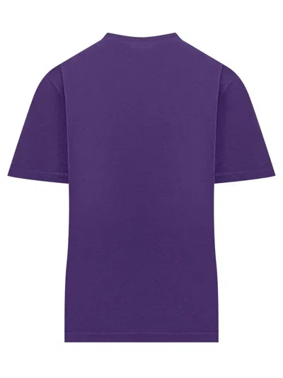 Versace Medusa Head Printed Crewneck T-shirt In Purple