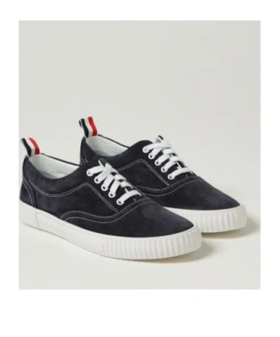 Thom Browne Round Toe Low-top Casual Shoes In Blue