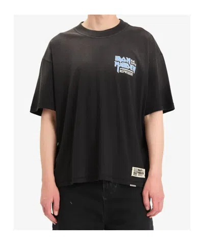 Represent Mens Stained Black Relaxed-fit Graphic-print Cotton T-shirt Xxl In Black