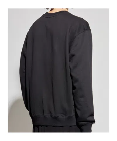 Versace Jeans Couture Logo Printed Crewneck Sweatshirt In Black
