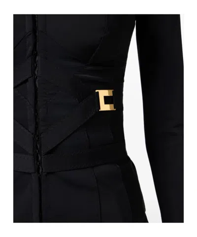 Elisabetta Franchi Corset-detail Long-sleeve T-shirt