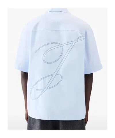 Jacquemus Le Fonccio Short-sleeve Button-up Shirt In Blue