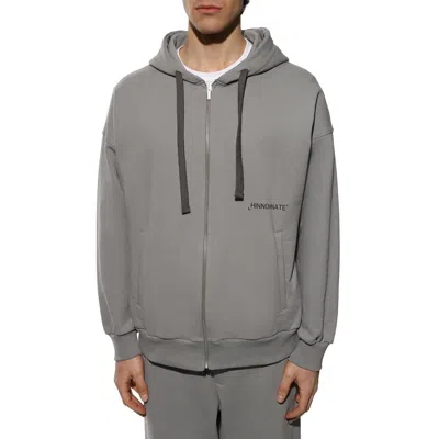Hinnominate Gray Cotton Sweater In Gray