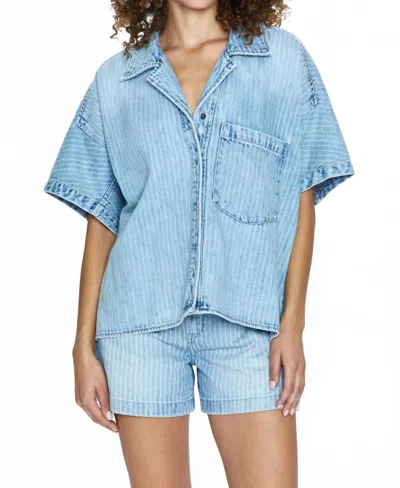 Pistola Della Denim Snap-up Shirt In Blue
