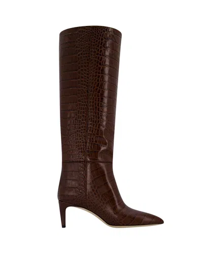 Paris Texas Stiletto 60 Boots -  - Leather - Chocolat