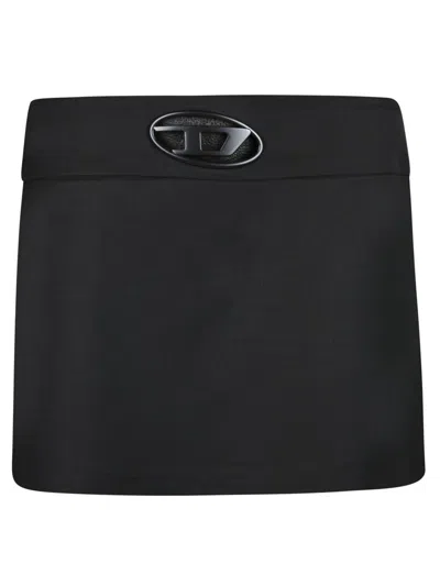 Diesel O-dixy Wool Blend Mini Skirt
