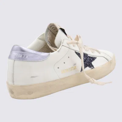 Golden Goose Super Star Leather Upper And Toe Glitter Star Laminated Heel