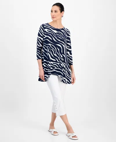 Jm Collection Women's 3/4-sleeve Knit Top, Regular & Petites, Exclusively At Macy's