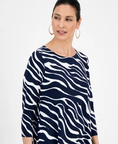 Jm Collection Women's 3/4-sleeve Knit Top, Regular & Petites, Exclusively At Macy's