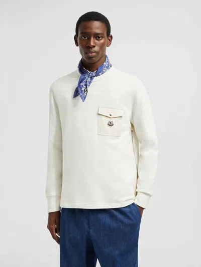 Moncler Sweatshirt En Coton In White