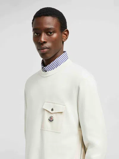 Moncler Sweatshirt En Coton In White
