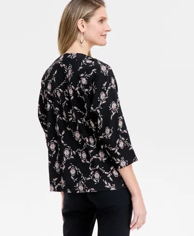 Jm Collection Women's Printed Embellished Top, Exclusively At Macy's