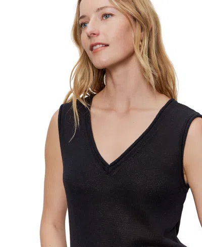 Sanctuary Women's Soft V-neck Sleeveless Top In Black