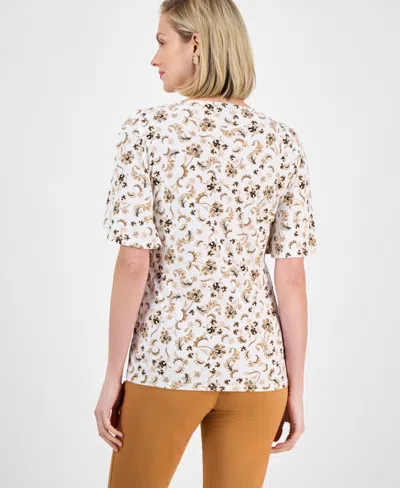 Jm Collection Brand? Women's Printed Square-neck Top, Exclusively At Macy's In Multi
