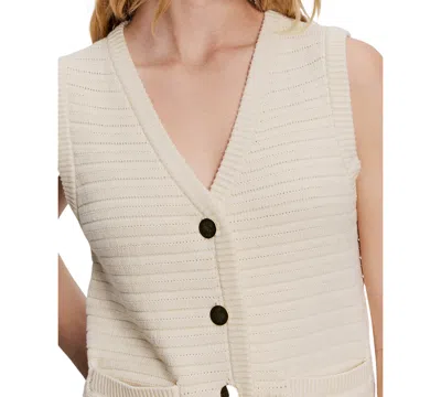 Sanctuary Textured Sweater Vest In Gray